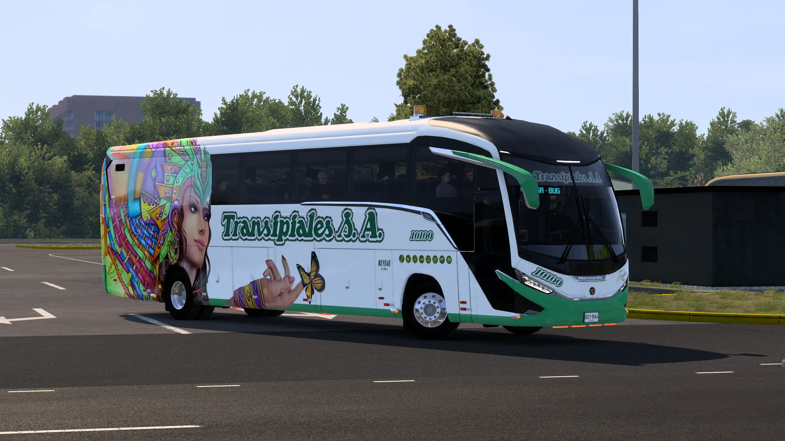Marcopolo G8 Paradiso 1200 para Colombia Real Map